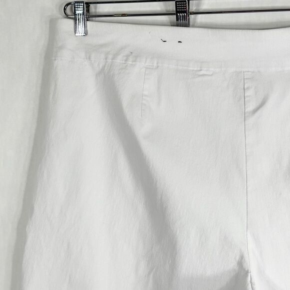 Avenue Plus Size 26 Shorts White Solid High Rise Pull On‎ 12 Inch Stretch 467 - Picture 9 of 11